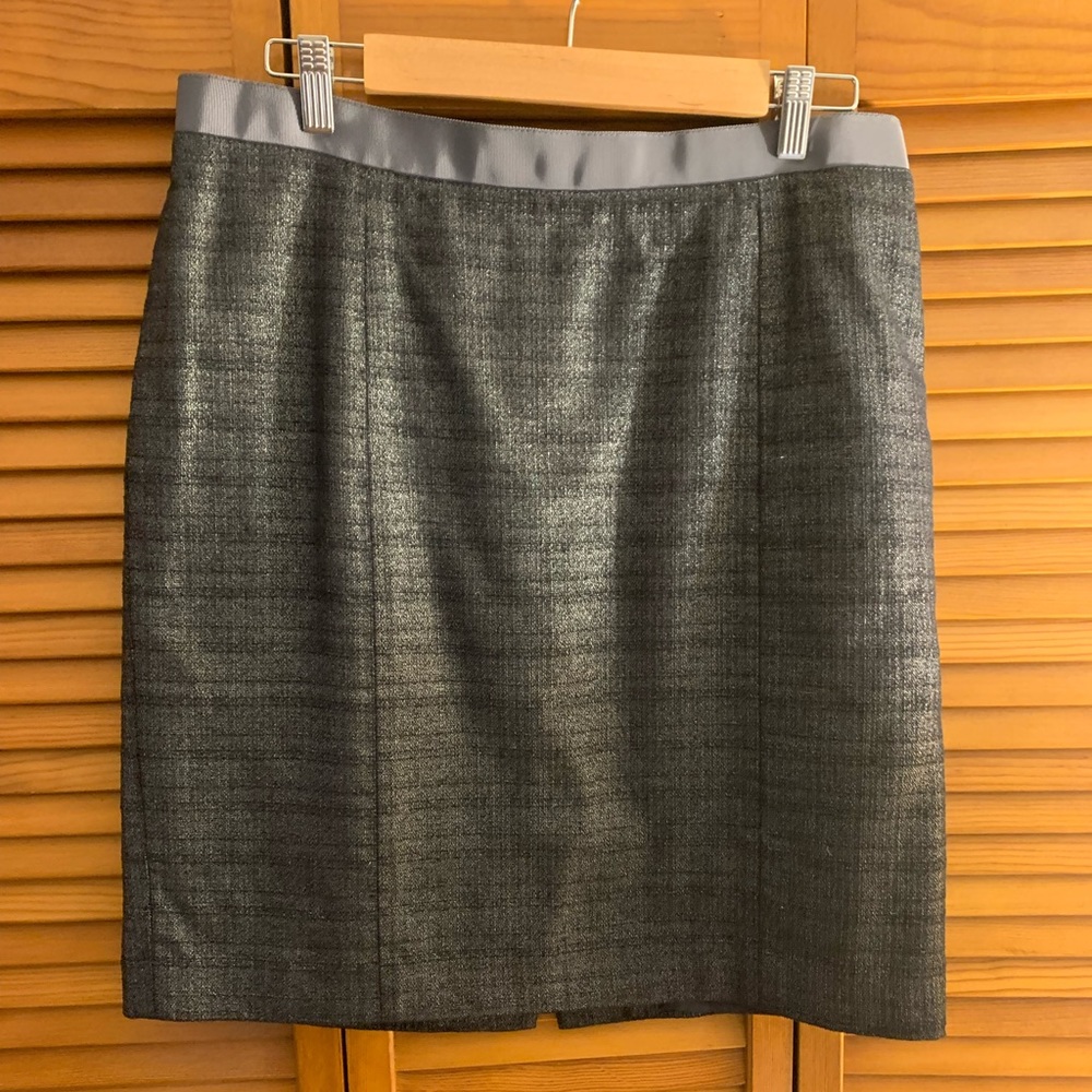 grey shimmer skirt